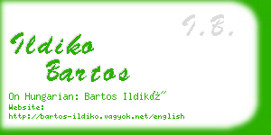 ildiko bartos business card